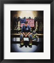 Praying Firefighter Fine Art Print
