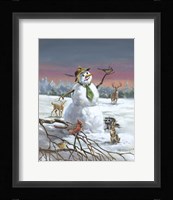 Mr Snow And Friends Fine Art Print