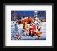 Santa at the Farm Fine Art Print