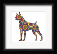 Boxer Abstract Circles Framed Print