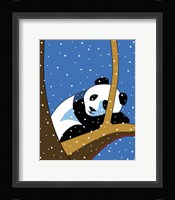 Giant Panda Sleeping In Treee Fine Art Print