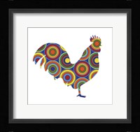 Rooster Abstract Circles Fine Art Print