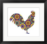 Rooster Abstract Circles Fine Art Print