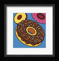 Doughnuts On Blue Fine Art Print