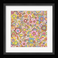 Paisley Pattern On White Fine Art Print