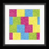 Pixel Paisley Pattern Fine Art Print