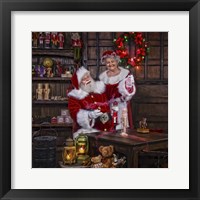Magic Paint With Mrs Claus Framed Print