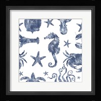 Marine Life Repeating I Framed Print