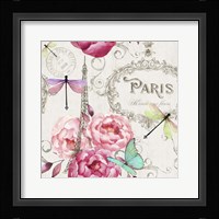 Paris Flower Market Pattern Framed Print