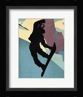 Snowboarding Betty Morning Light Framed Print