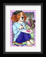 Beagle Artist Framed Print