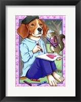 Beagle Artist Framed Print