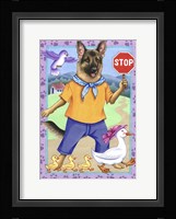 Shepherd Crossing Guard Framed Print
