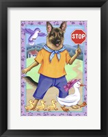 Shepherd Crossing Guard Framed Print