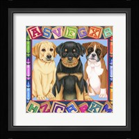 Back To School Pups Framed Print