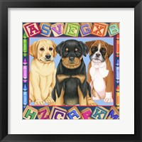 Back To School Pups Framed Print