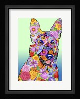 Flowers German Shepherd Fine Art Print