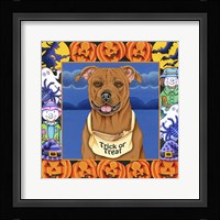 Halloween Pitbull Framed Print
