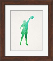 Basketball Girl Watercolor Silhouette Part I Fine Art Print