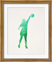 Basketball Girl Watercolor Silhouette Part I Fine Art Print