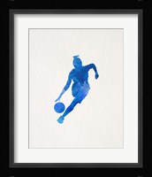 Basketball Girl Watercolor Silhouette Part II Fine Art Print