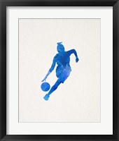Basketball Girl Watercolor Silhouette Part II Fine Art Print