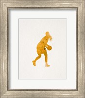 Basketball Girl Watercolor Silhouette Part III Fine Art Print