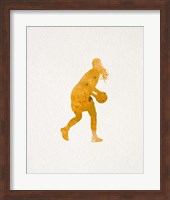 Basketball Girl Watercolor Silhouette Part III Fine Art Print