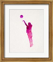 Basketball Girl Watercolor Silhouette Part IV Fine Art Print