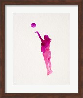 Basketball Girl Watercolor Silhouette Part IV Fine Art Print