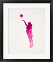 Basketball Girl Watercolor Silhouette Part IV Fine Art Print