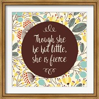 Though She Be But Little - Retro Floral White Fine Art Print