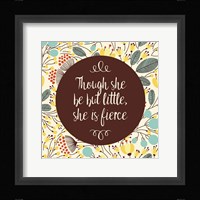 Though She Be But Little - Retro Floral White Fine Art Print