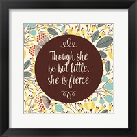 Though She Be But Little - Retro Floral White Fine Art Print