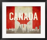 Ottawa, Canada - Flags and Skyline Fine Art Print