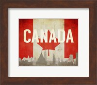 Ottawa, Canada - Flags and Skyline Fine Art Print