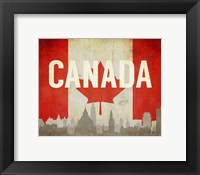 Ottawa, Canada - Flags and Skyline Fine Art Print