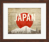Tokyo, Japan - Flags and Skyline Fine Art Print