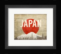 Tokyo, Japan - Flags and Skyline Fine Art Print