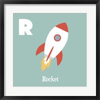 Transportation Alphabet - R is for Rocket Fine Art Print