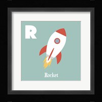 Transportation Alphabet - R is for Rocket Fine Art Print