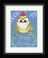 Santa Owl Big Eyes Fine Art Print
