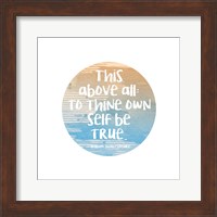 To Thine Own Self Be True Shakespeare Blue Fine Art Print