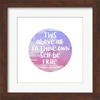 To Thine Own Self Be True Shakespeare Purple Fine Art Print