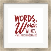 Words Words Words Shakespeare Red Fine Art Print