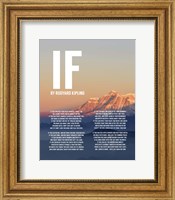 If by Rudyard Kipling - Mountain Sunset Fine Art Print