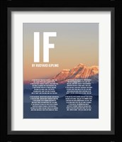 If by Rudyard Kipling - Mountain Sunset Framed Print