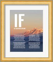 If by Rudyard Kipling - Mountain Sunset Fine Art Print