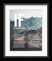 If by Rudyard Kipling - Mountains Framed Print