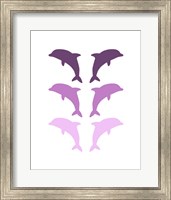 Leaping Dolphins - Purple Fine Art Print